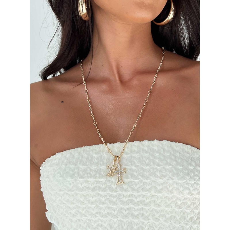 Curtis Cross Necklace Gold
