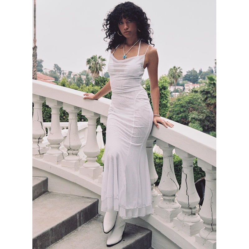 Sikora Vintage Maxi Dress White
