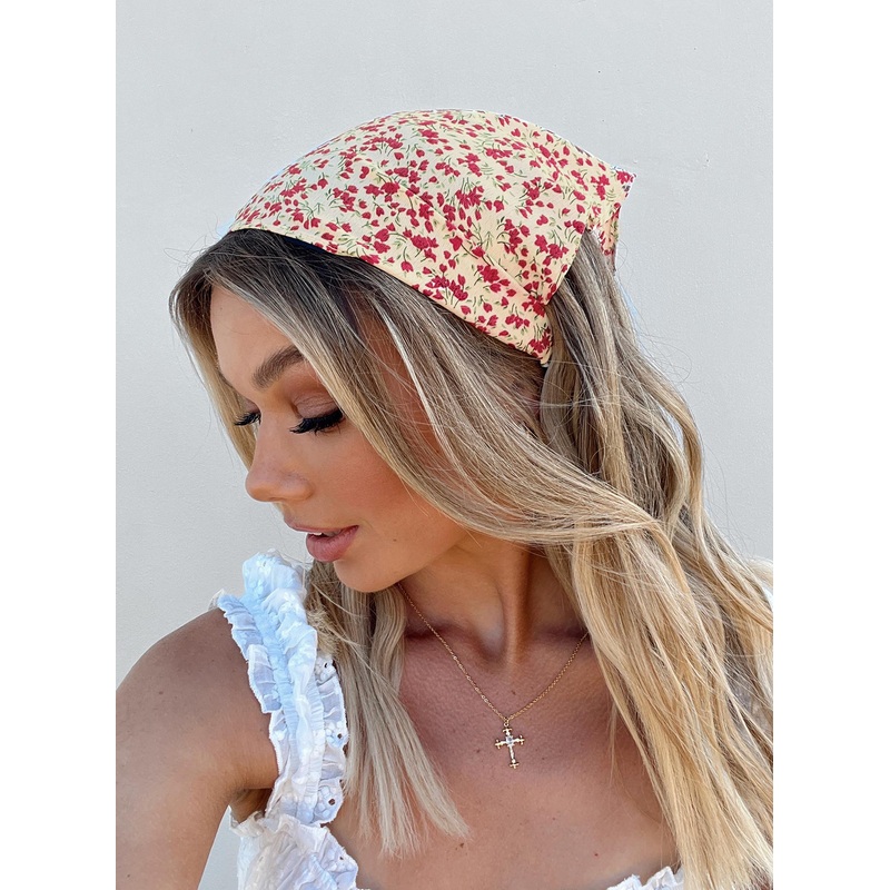 Suzy Floral Head Scarf Pink