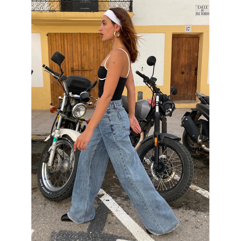 Eivissa Baggy Jeans Faded Denim