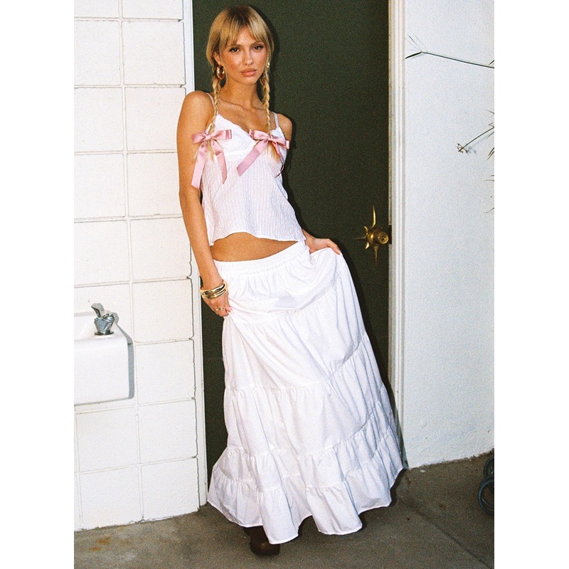 Garden Party Maxi Skirt White