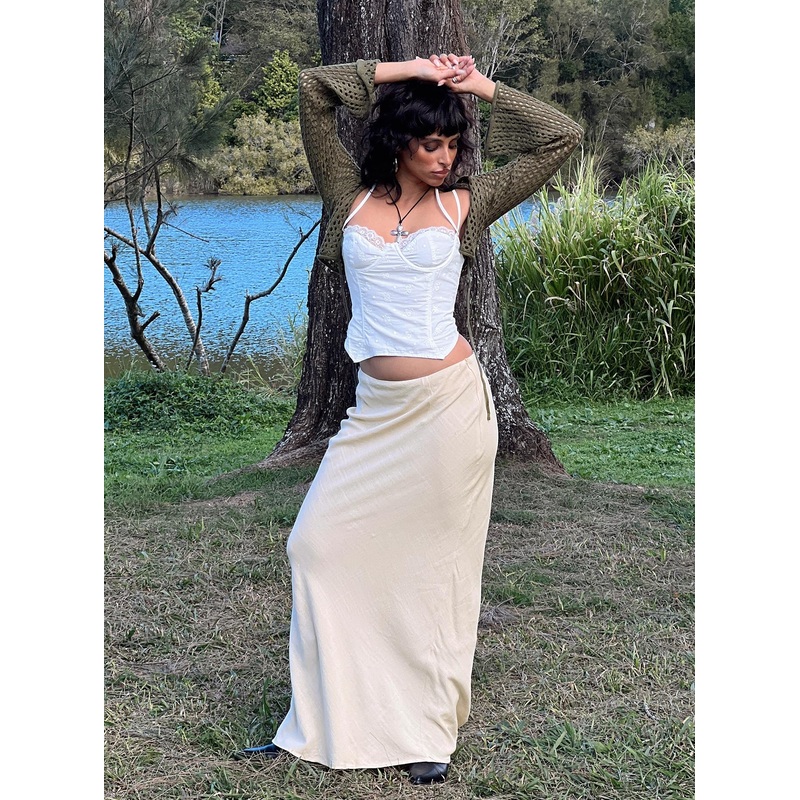 Jodie Maxi Skirt Oatmeal