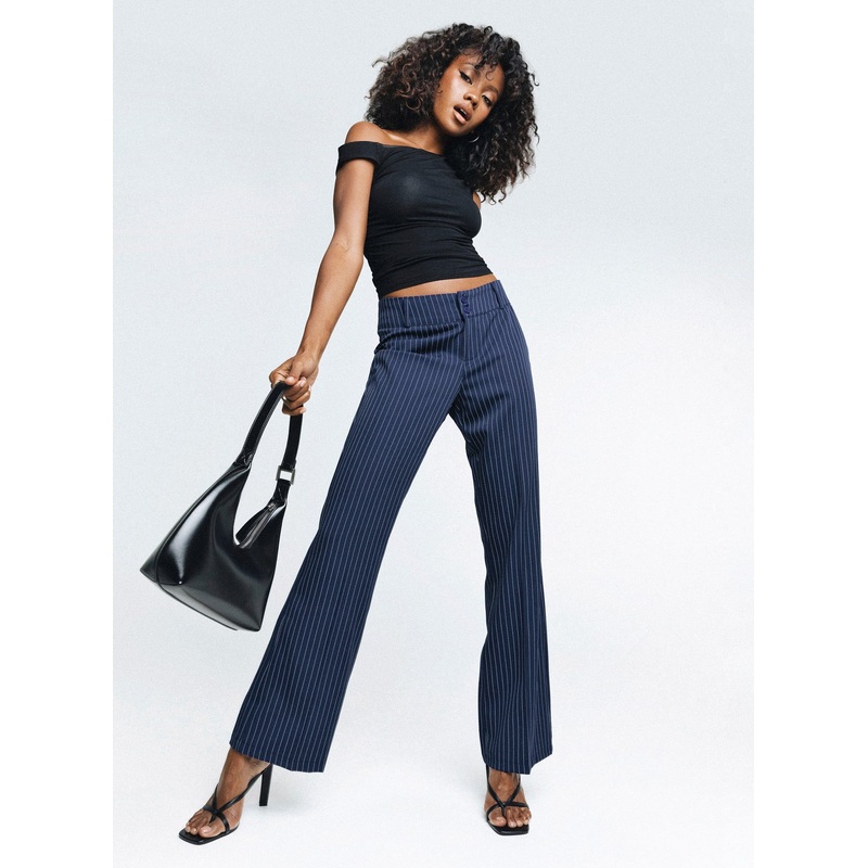 Archette Pant Navy Pinstripe