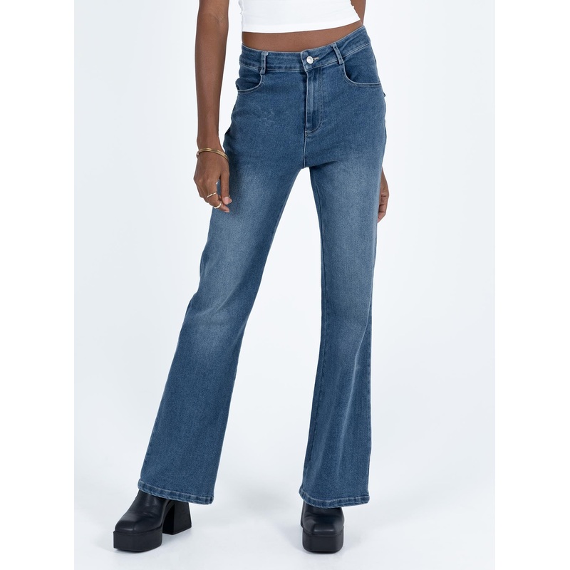 Carvalho Flare Jeans Mid Wash Denim
