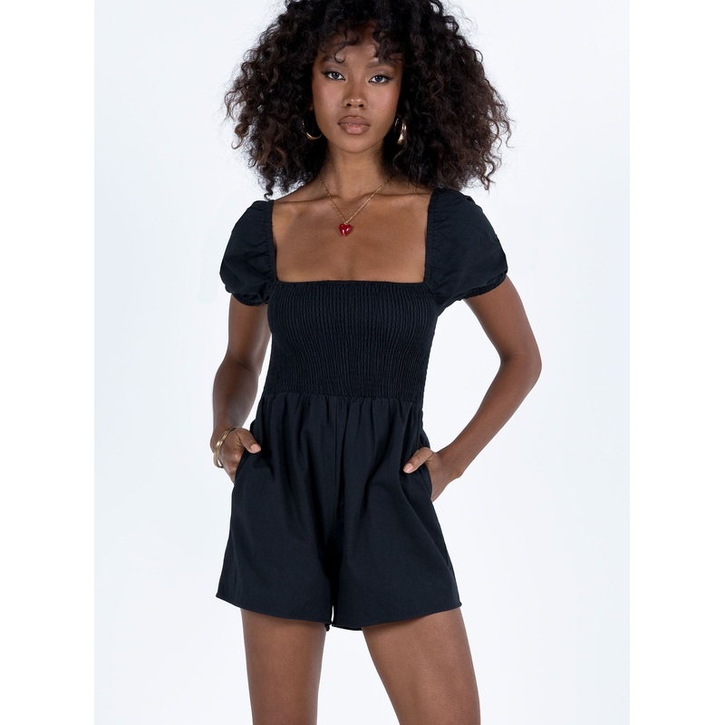 Maimie Romper Black