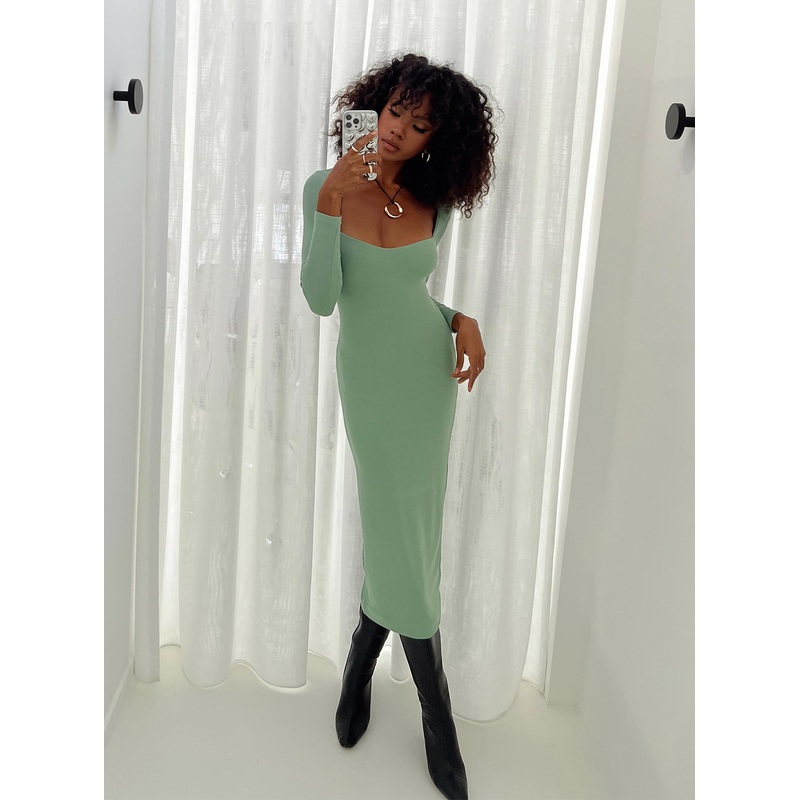 Nolan Midi Dress Green