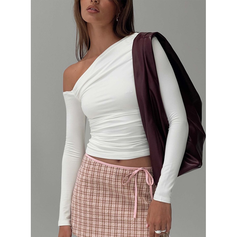 Beller Long Sleeve Top White