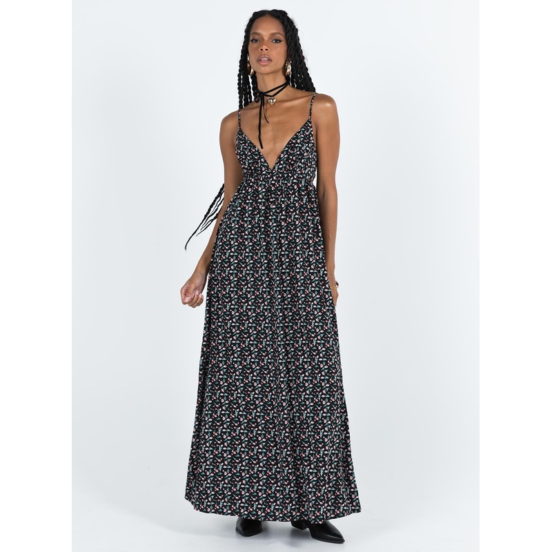 Koko Maxi Dress Black Floral