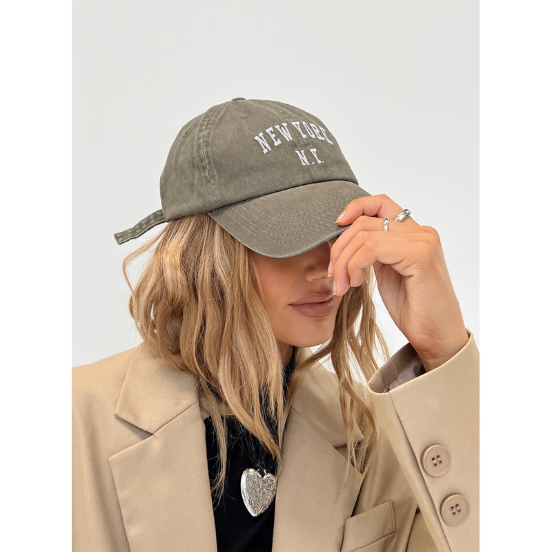 New York Dad Cap Grey
