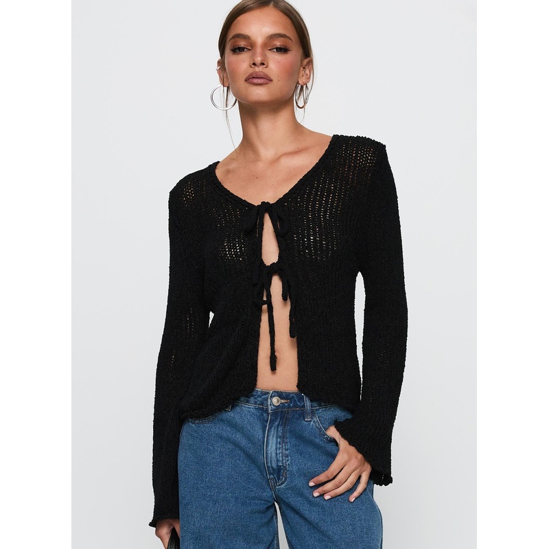 Swain Knit Cardigan Black