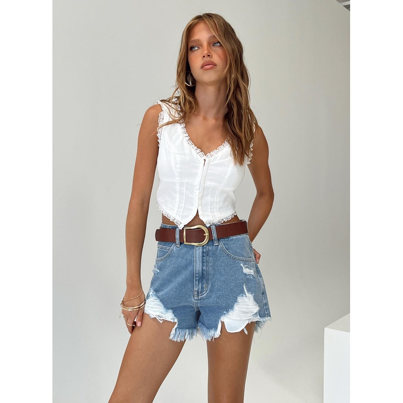 Andry Shorts Mid Wash Denim