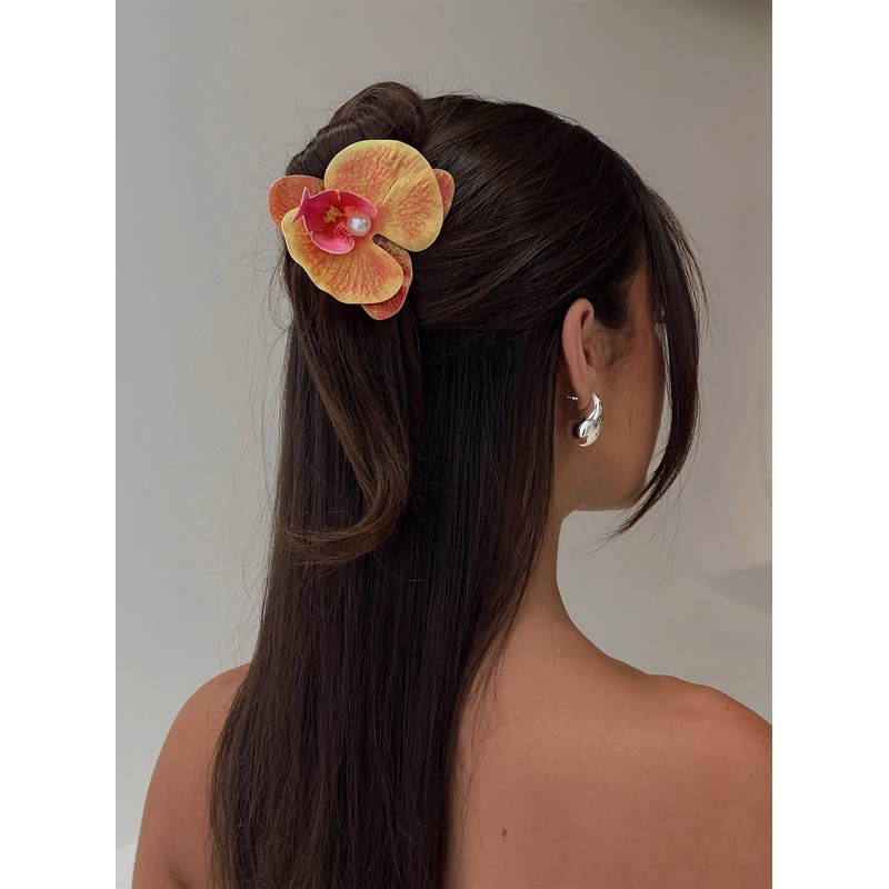 Azurah Flower Hair Clip Yellow