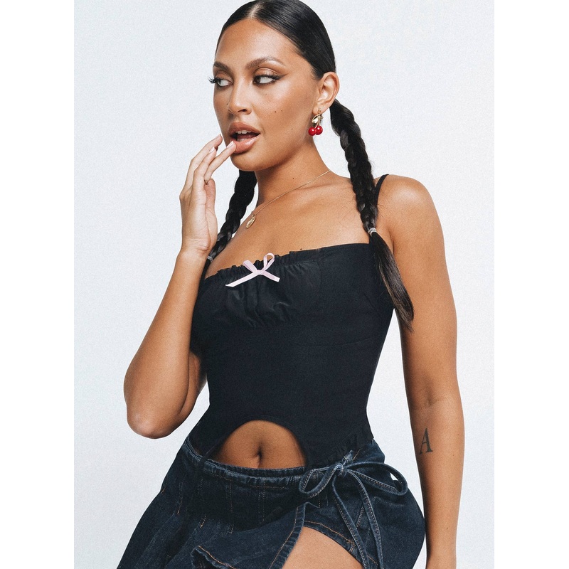Revonda Corset Top Black