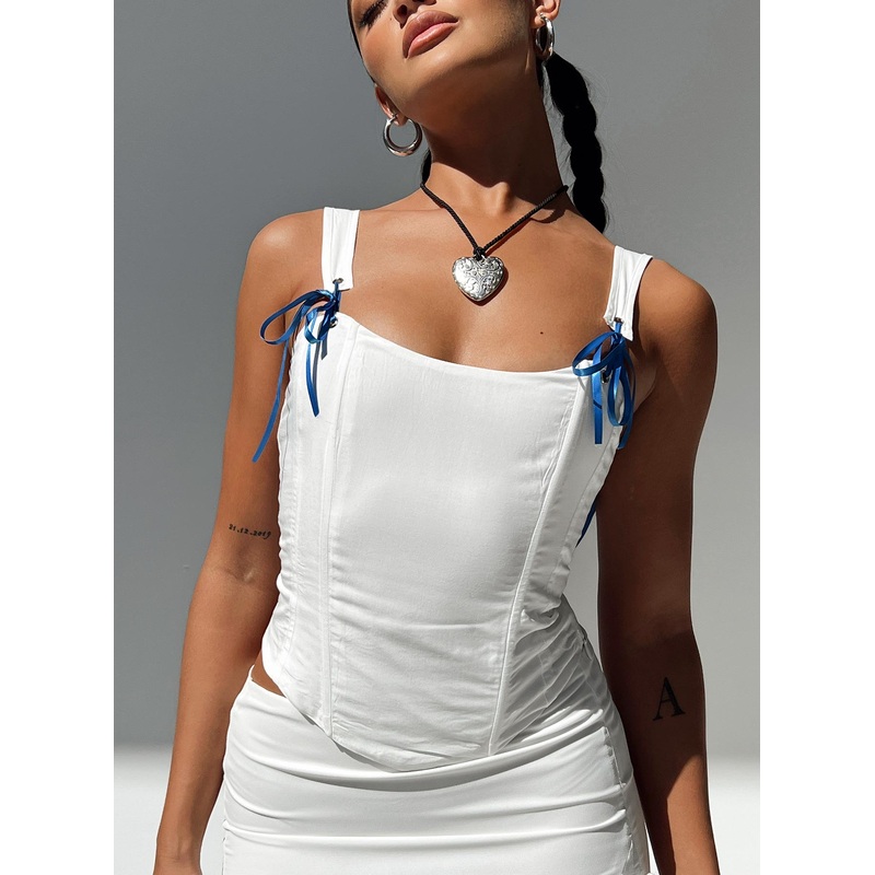 Vineyard Corset Top White