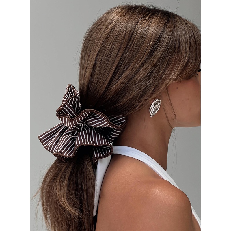 Way Back In Scrunchie Brown / White