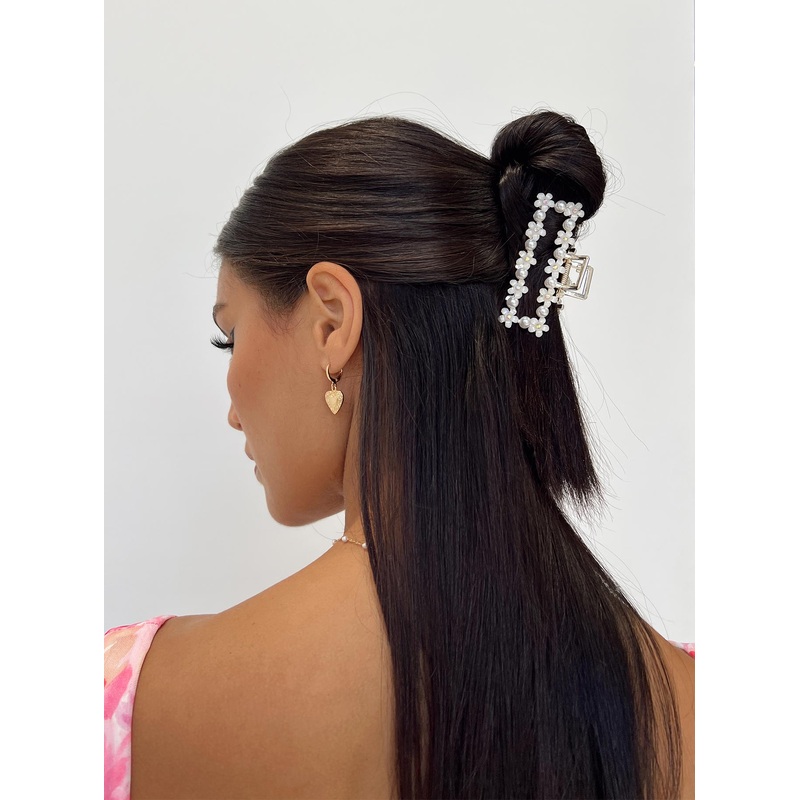 Alessandara Hair Clip White