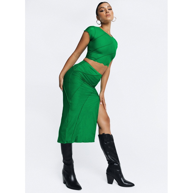 Erika Midi Skirt Green