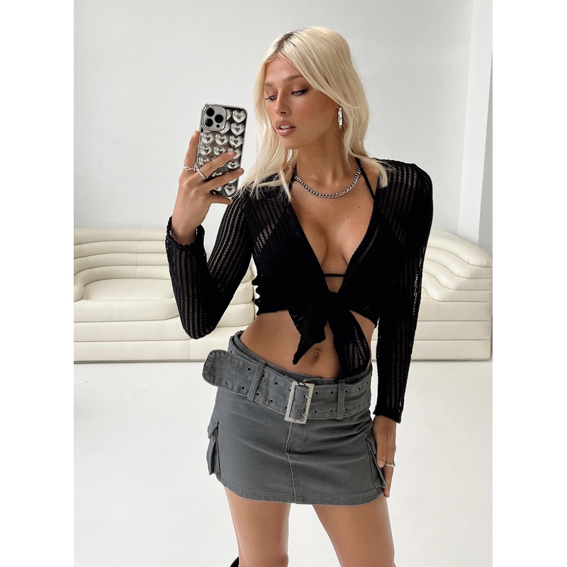 Iconic Cargo Mini Skirt Slate