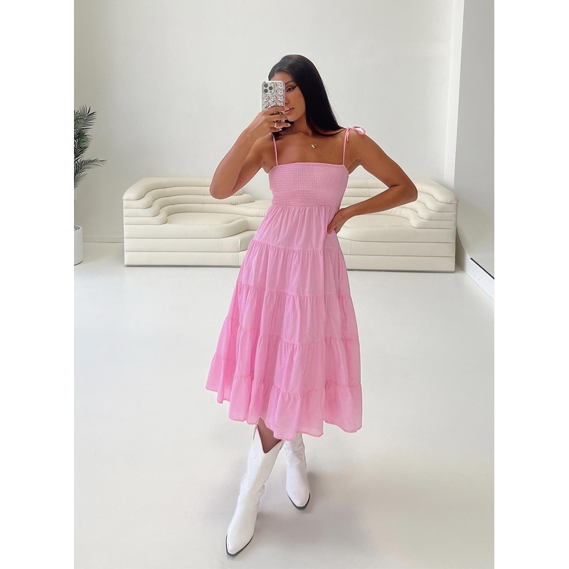 Macer Maxi Dress Pink
