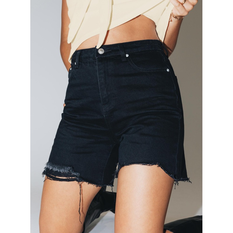 Maggie Denim Shorts Black