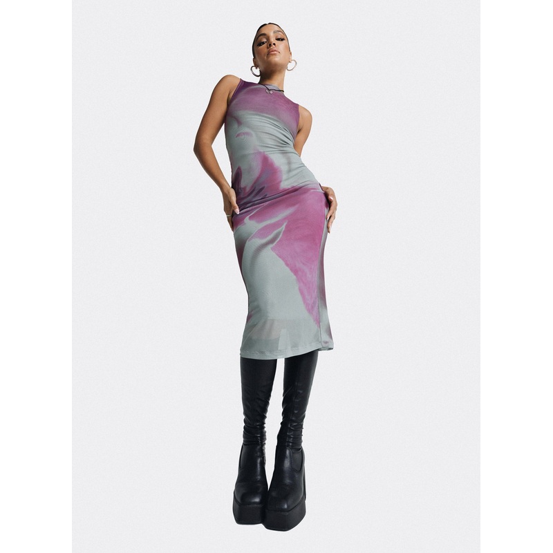 Motel Fayola Dress Anatomy Of Nature Pink