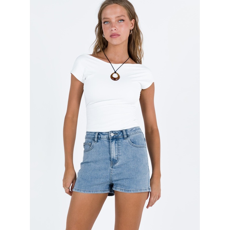 Raymer Shorts Mid Wash Denim
