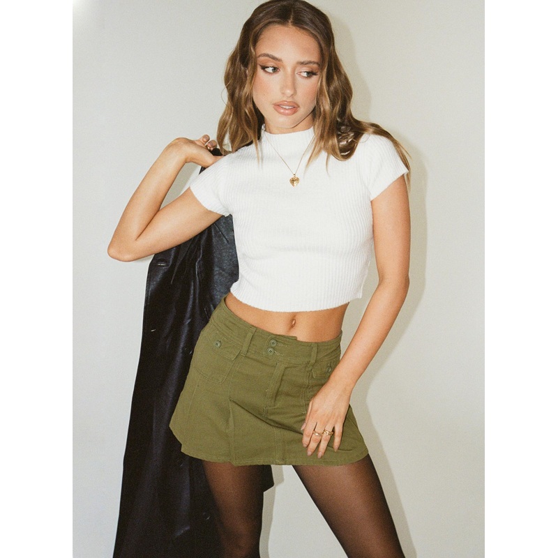 Stanton Mini Skirt Olive Green