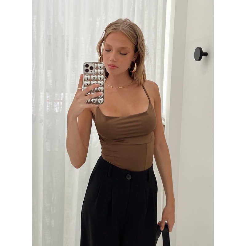 Stasey Bodysuit Brown