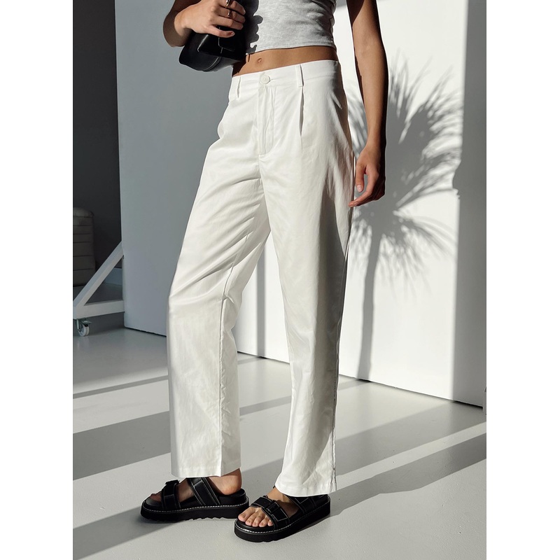 Titius Pants Solid White