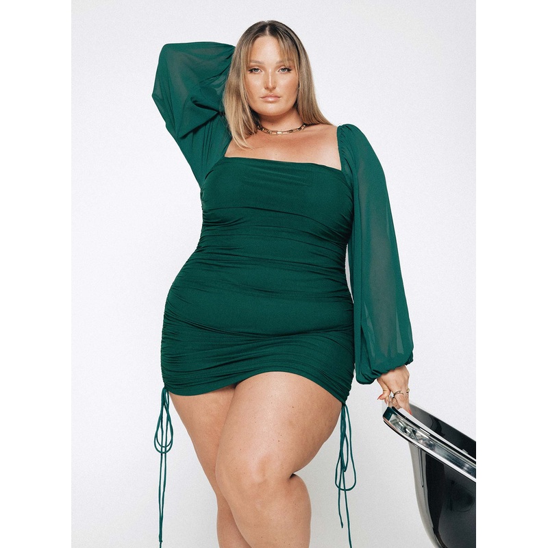 Aleena Mini Dress Green Curve