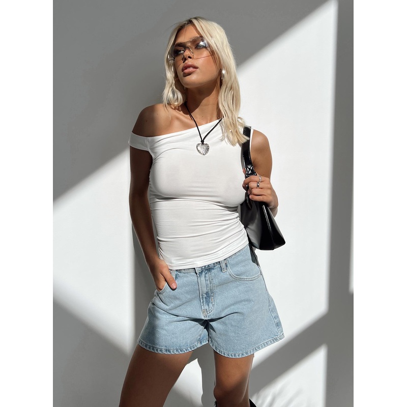 Saldana Shorts Light Wash Denim