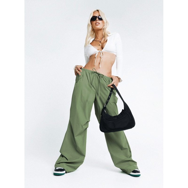 Snow Parachute Pants Green