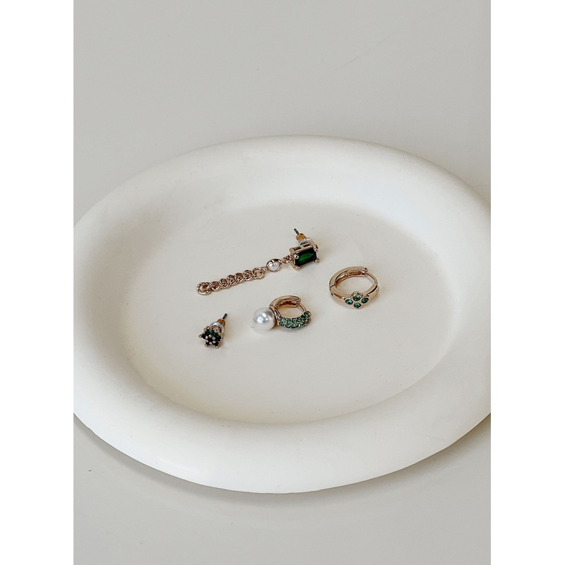 Athina Earring Pack Gold / Green