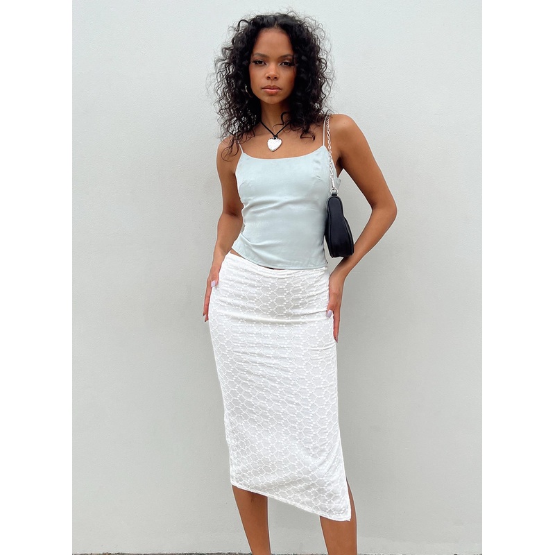 Cuatro Midi Skirt White