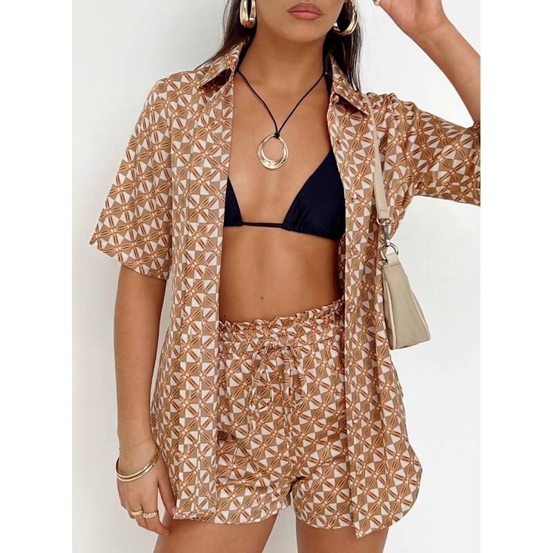 Gilda Shorts Orange Geo