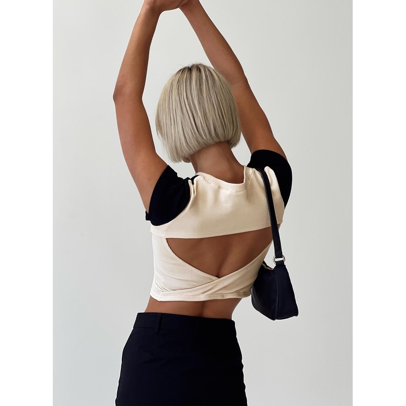 Roka Top Black / Cream