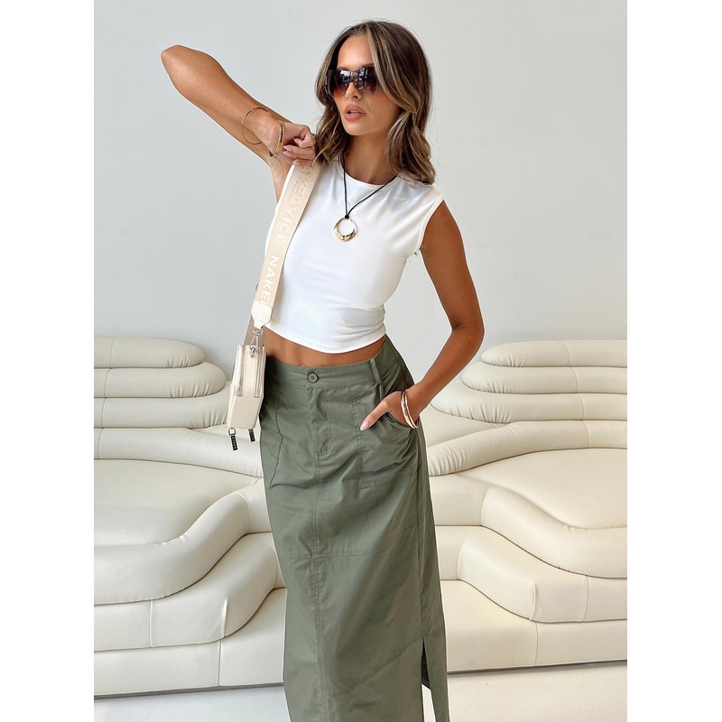 Shereen Top White