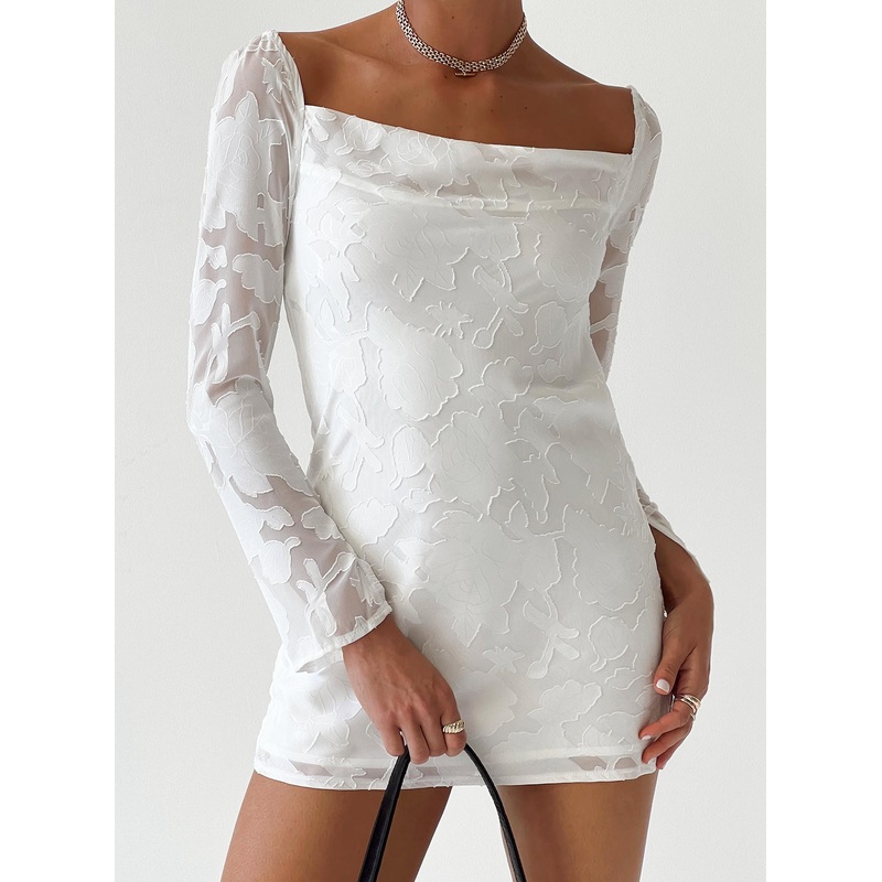Star Power Mini Dress White