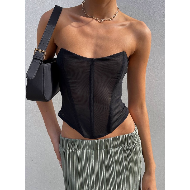 Azriel Strapless Bustier Black Low Impact