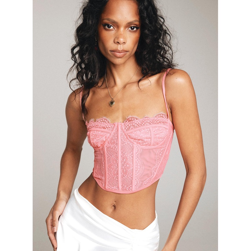 Chaz Corset Top Pink