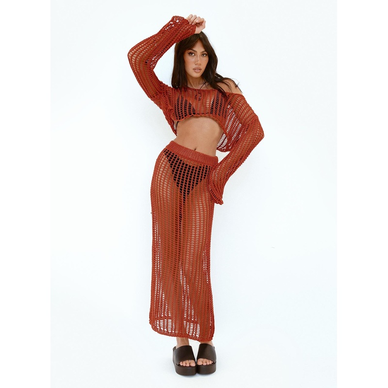 Florence Maxi Skirt Sienna Red