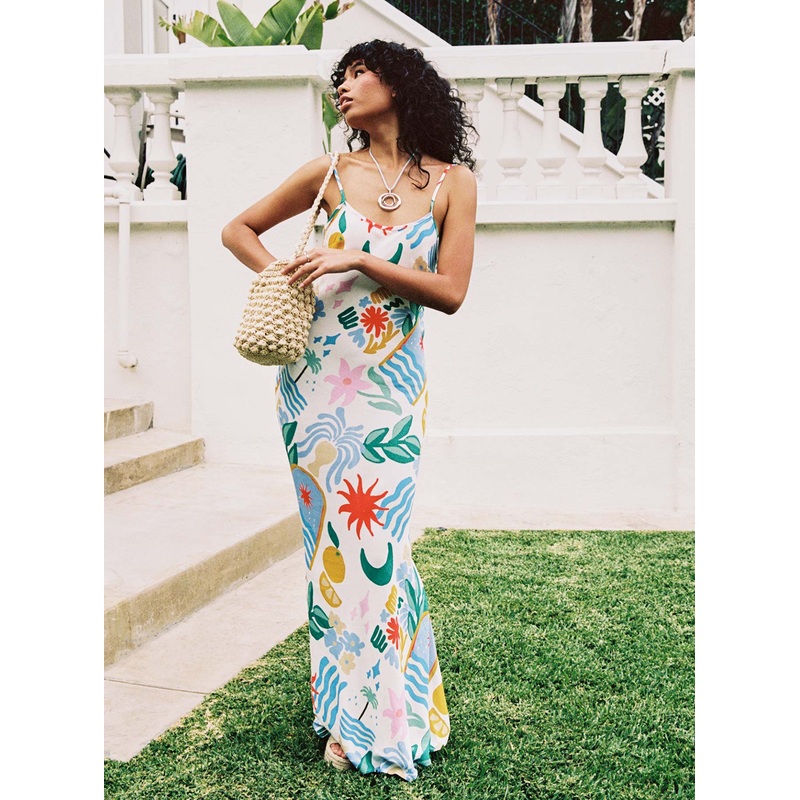 Luncheon Maxi Dress Blue Multi