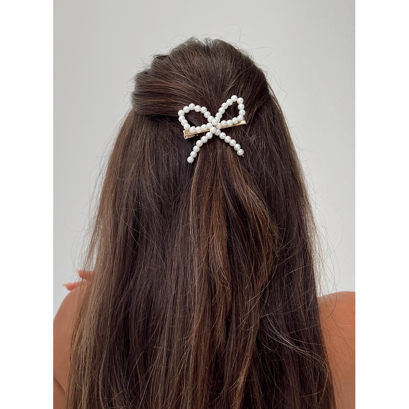 Rosy Hair Clip Pearl