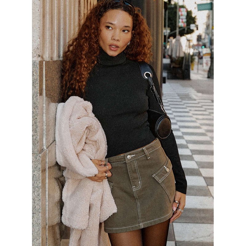Travers Cargo Skirt Green