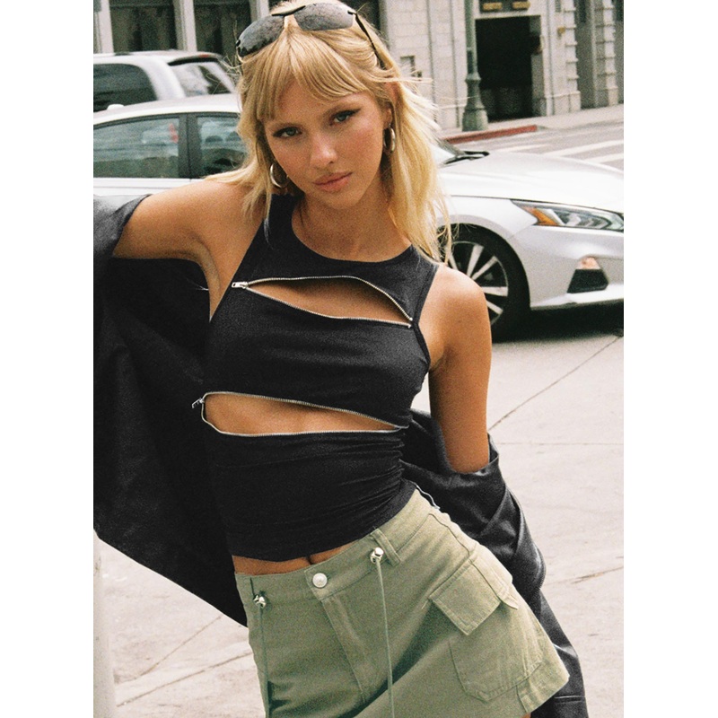 Zippity Tank Top Black