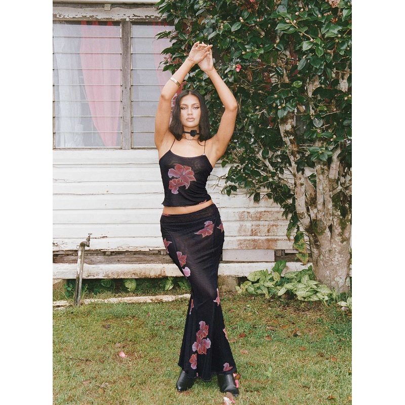 Brookie Mesh Set Black Floral