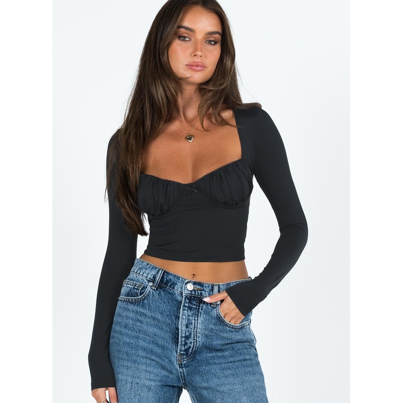 Candyce Long Sleeve Top Black