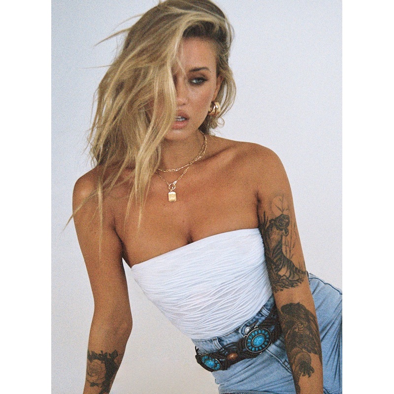 Makena Strapless Bodysuit White Low Impact