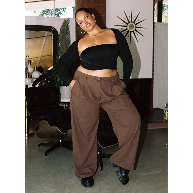 Archer Pants Dark Brown Curve