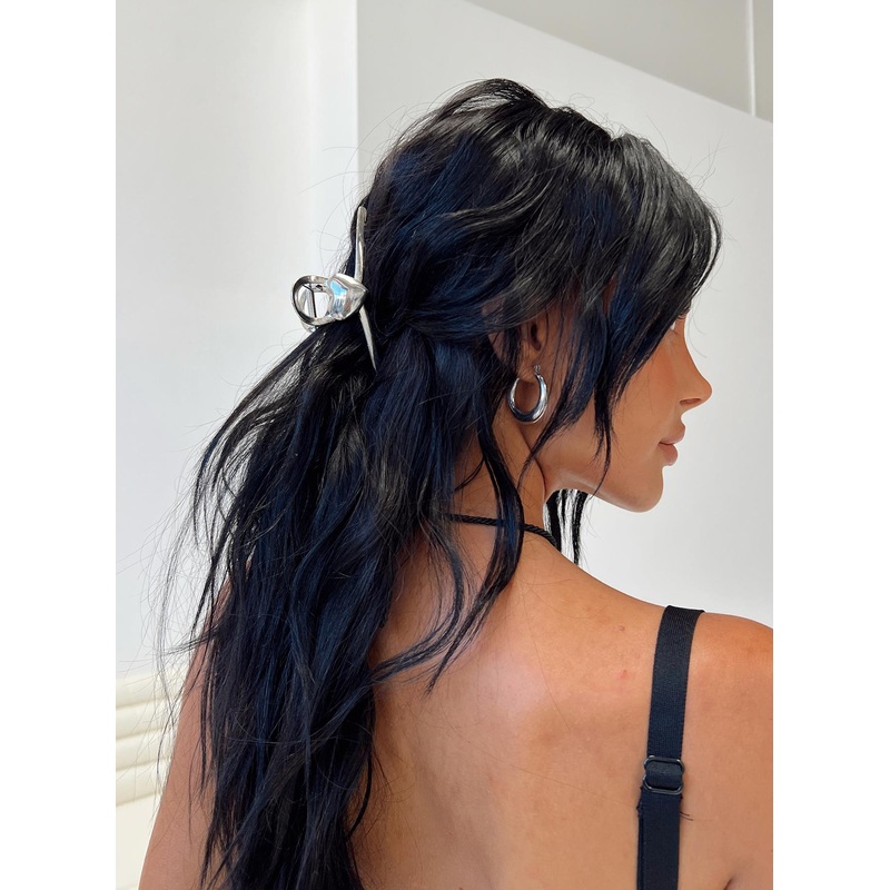 Keltie Hair Clip Chrome
